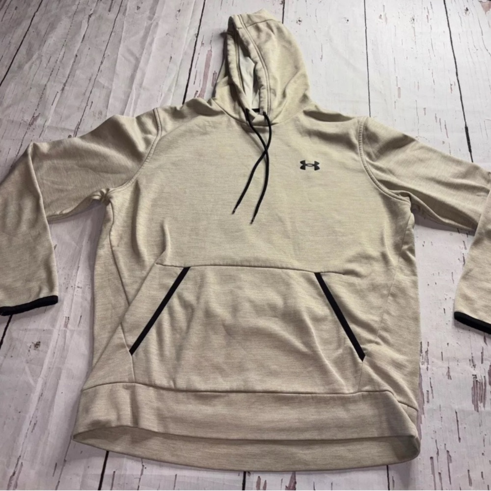 Under Armour Men's Cream Hoodie- Damaged
